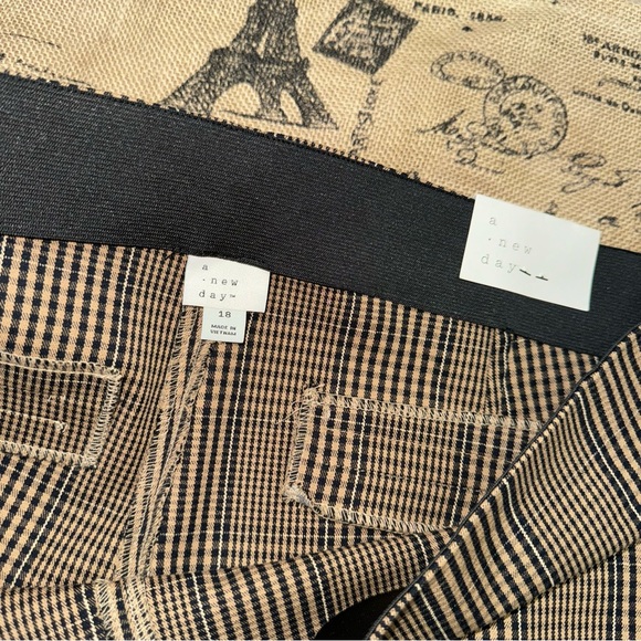 A New Day  Plaid High-Rise Fitted Hip & Thigh Stretch Skinny Ankle Pant - Picture 9 of 16